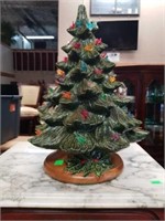 Vintage Ceramic Lighted Christmas Tree Birds