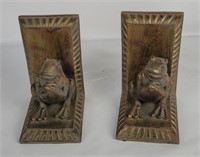 Resin Frog Bookends