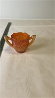 Imperial Marigold Carnival Glass Sugar Bowl