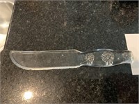 8.25 “ VINTAGE GLASS KNIFE W/ CHIPS ON BLADE