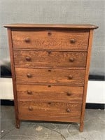 Antique Tiger Oak Chest of  Drawers