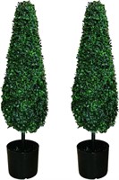 $130 Artificial Boxwood Topiary Tree Plants 3ft