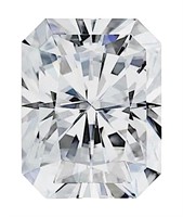 2.0ct Unmounted Emerald Cut Moissanite Diamond