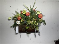 Floral Metal Wall Basket