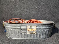 Galvanized Oval Tub with Extension Cord