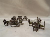 Pewter Metal Miniature Doll House Furniture