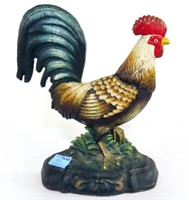 REPRODUCTION CAST IRON ROOSTER DOOR STOP - 13.5"