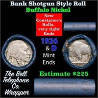 Buffalo Nickel Shotgun Roll in Old Bank Style 'Bel