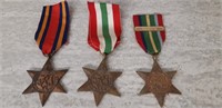 3 Canadian WWII medals, Pacific Star,