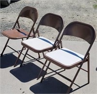 3 folding chairs