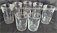 Drink and juice glasses with cut glass star