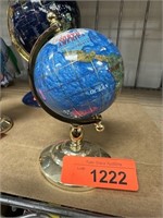 SMALL SEMI PRECIOUS STONE INLAY DESK TOP GLOBE