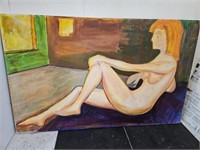 Large Nude Art On Canvas 61 x 39