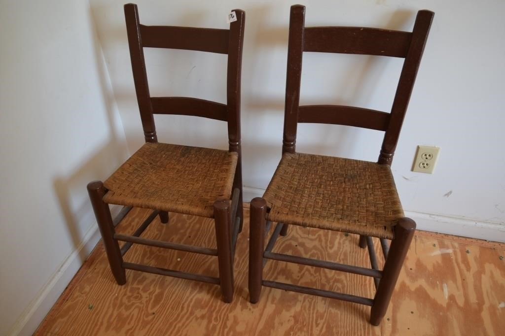 2 Flat Back Chairs