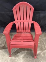 Red Plastic Adirondack Chair