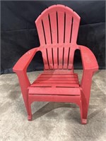 Red Plastic Adirondack Chair