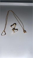 Unmarked heart necklace , 16 inches.  Heart