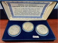 3 Piece Morgan Silver Dollars 1880-O,81-O,82-O BU
