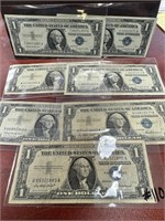 (7) 1957 $1.00 Silver Certificates