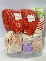 Large package of kids mittens approx 50