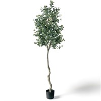 Binnny Flower 6ft Tall Eucalyptus Tree Artificial,