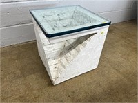 Contemporary Glass Top End Table