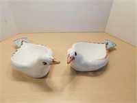 Lot de 2 oiseaux en ceramique Italy