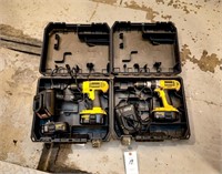 (2) DeWalt 18V Drills with Batteries and Chargers