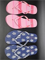 Vera Bradley Flip Flops 2 Pair - Sz 9-10