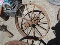 28" iron wagon wheel