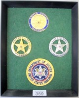 USA framed US Marshall badges