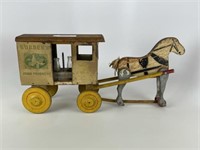 Borden's Dairy Wagon Wooden Pull Toy