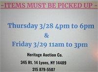 **PLEASE NOTE PICK-UP DAYS & TIMES**