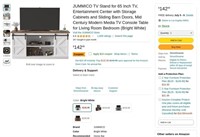 B7636  JUMMICO TV Stand, Entertainment Console 47"