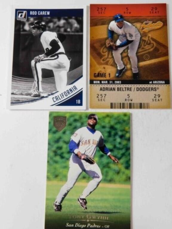 HOF LOT CAREW/BELTRE/GWYNN