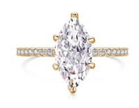 ELEGANT MARQUIS CUT 4CT CZ ENGAGEMENT RING