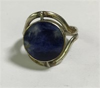 Ring With Spinning Blue And Green Stone