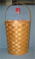 Basket weave decorated beach or barbecue cooler