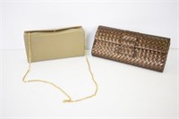 2 CLUTCH PURSES - BOX STYLE IS 8.75"