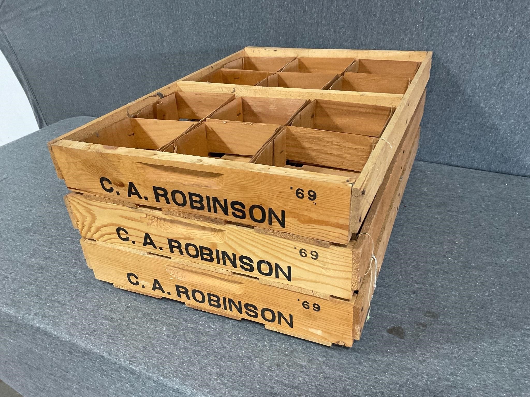 3 Old Wood Strawberry Crates