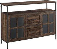 Walker Edison 3-Door Sideboard  Dark Walnut