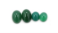 (4) Jade Jewelry Cabishons