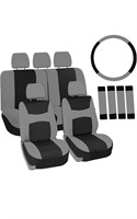 Universal Fit Automotive Seat Covers  Gray/Black
