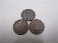 Lot of 3 Indian Head Pennies - 2 1900 & 1 1899