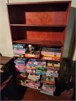 5 teir shelf with puzzles