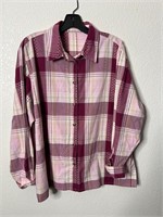 Vintage Femme Button Up Plaid Shirt