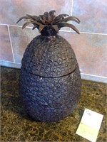 Maitland Smith Bronze Pineapplie Canister w/ Lid