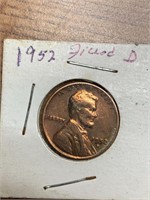 1952 Liberty D One Cent Coin