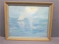 ~ Sailboat Oil Painting by Janet Kichefski 19x23"