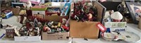 large lot of Christmas ornaments and decor